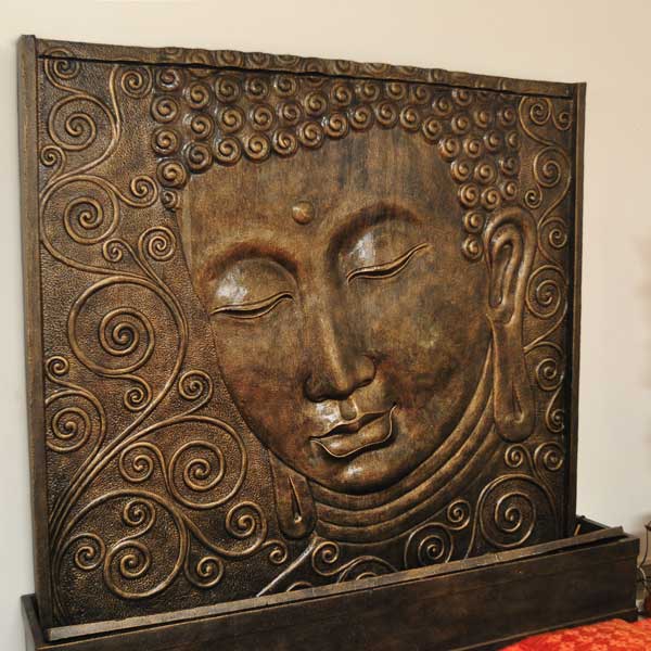 Wasserwand Buddha Gold Antique 200 x 200